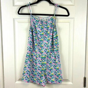 Vineyard Vines girls whale romper sz lg